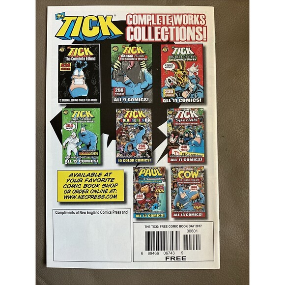 Free Comic Book Day FCBD The Tick New England Comic Press 2017 - Picture 2 of 2